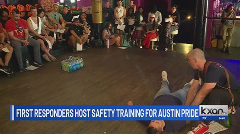 First responders train participants to act as 'immediate responders' ahead of Austin Pride